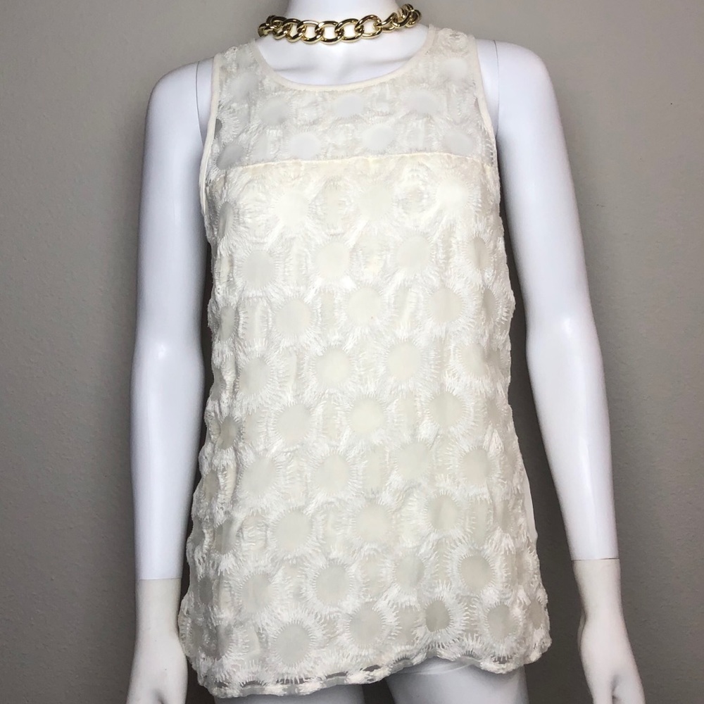 Banana Republic Cream Colored sleeveless Blouse